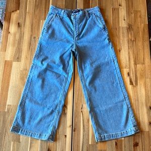 J Crew high waisted wide leg jeans
